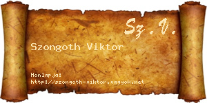 Szongoth Viktor névjegykártya